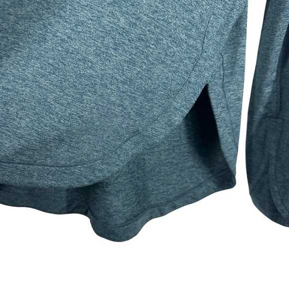 ATHLETA Women's Heathered Green Hooded Performance Lightweight Pullover Top L - Picture 3 of 7